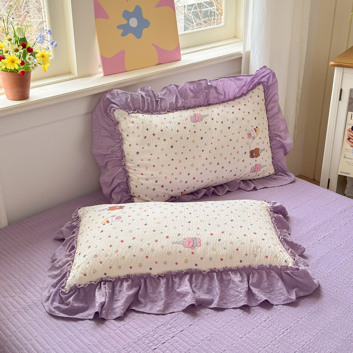 91家纺网 家纺一手货源 找家纺 禾沐 2026新款云感泡芙棉床盖夏被四件套AA款（夏被款） 星晴