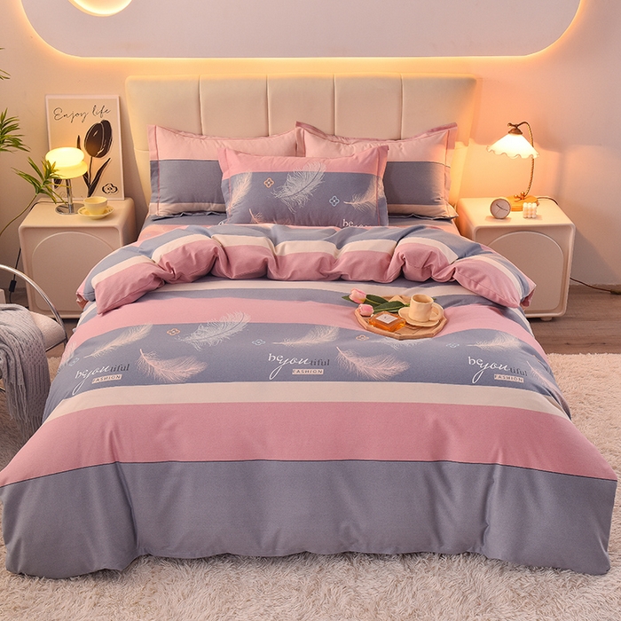 91家纺网 家纺一手货源 找家纺 【电商上传专用，4个尺寸，全部齐全】幸嘉轩 2026新款全棉纯棉喷气加厚磨毛四件套