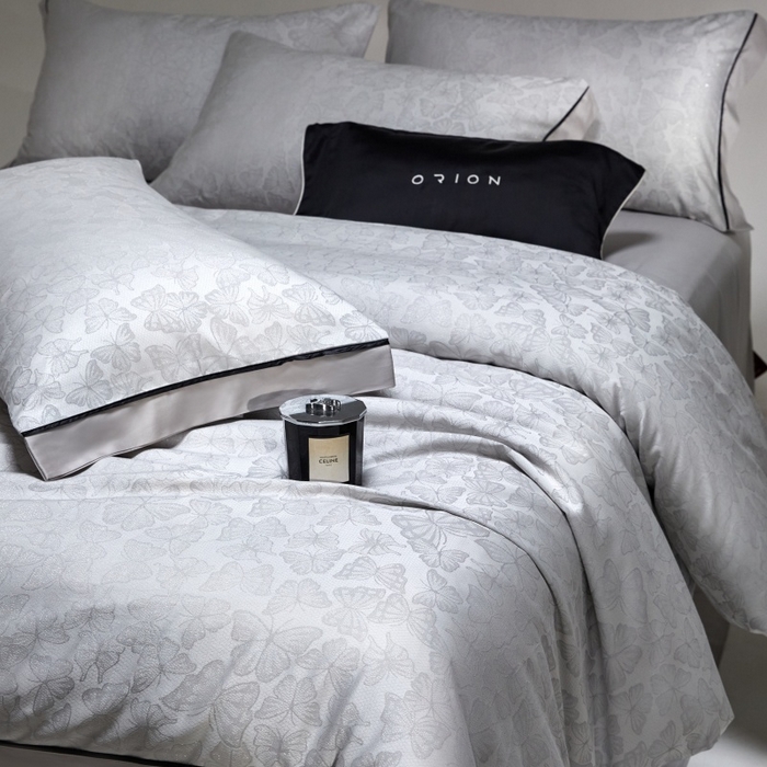 金奇达家纺 2026新款丝光色织提花四件套-蝶梦浮光系列（标准号全网控价（折后券后）不低于359元 会员减50） 蝶梦浮光-雾霭灰