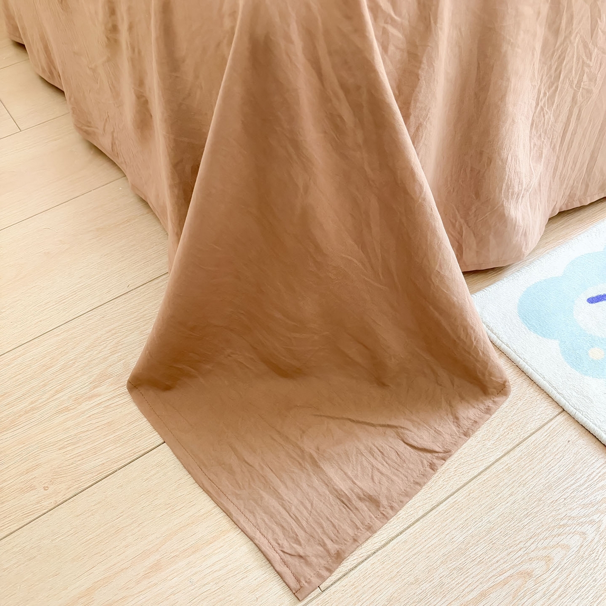 91家纺网 家纺一手货源 找家纺 我心家纺 2026新款卡通刺绣四件套 小萌宝-咖