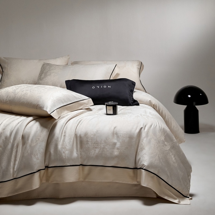 91家纺网 家纺一手货源 找家纺 （总）金奇达家纺 2026新款丝光色织提花四件套-洛克庄园系列（标准号全网控价（折后券后）不低于359元 会员减50）