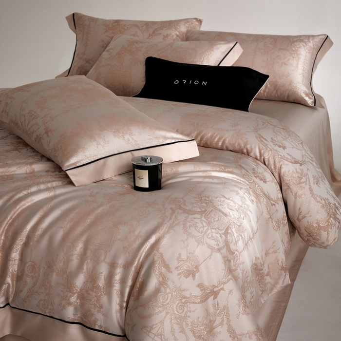 91家纺网 家纺一手货源 找家纺 （总）金奇达家纺 2026新款丝光色织提花四件套-洛克庄园系列（标准号全网控价（折后券后）不低于359元 会员减50）