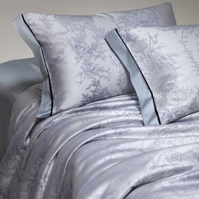 91家纺网 家纺一手货源 找家纺 金奇达家纺 2026新款丝光色织提花四件套-洛克庄园系列（标准号全网控价（折后券后）不低于359元 会员减50） 洛克庄园-邦迪蓝