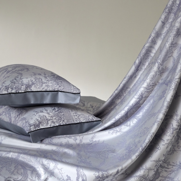 91家纺网 家纺一手货源 找家纺 金奇达家纺 2026新款丝光色织提花四件套-洛克庄园系列（标准号全网控价（折后券后）不低于359元 会员减50） 洛克庄园-邦迪蓝