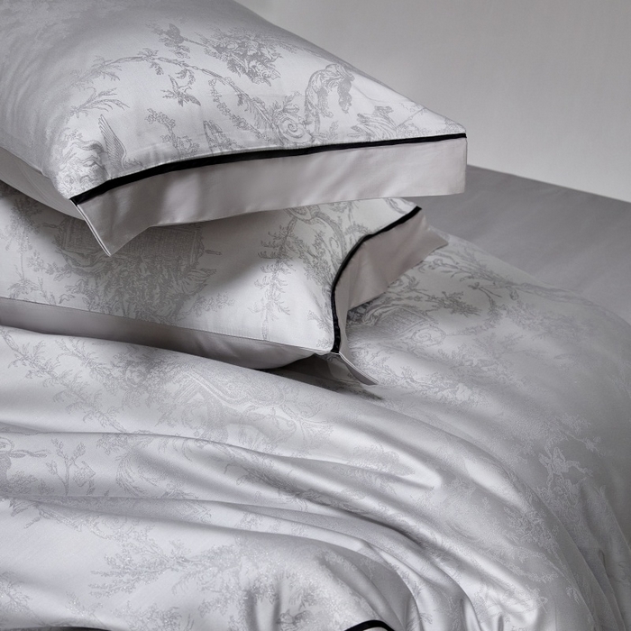 91家纺网 家纺一手货源 找家纺 金奇达家纺 2026新款丝光色织提花四件套-洛克庄园系列（标准号全网控价（折后券后）不低于359元 会员减50） 洛克庄园-慕斯灰