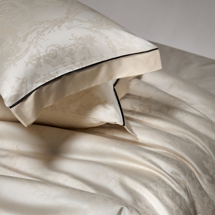 91家纺网 家纺一手货源 找家纺 金奇达家纺 2026新款丝光色织提花四件套-洛克庄园系列（标准号全网控价（折后券后）不低于359元 会员减50） 洛克庄园-芝士黄