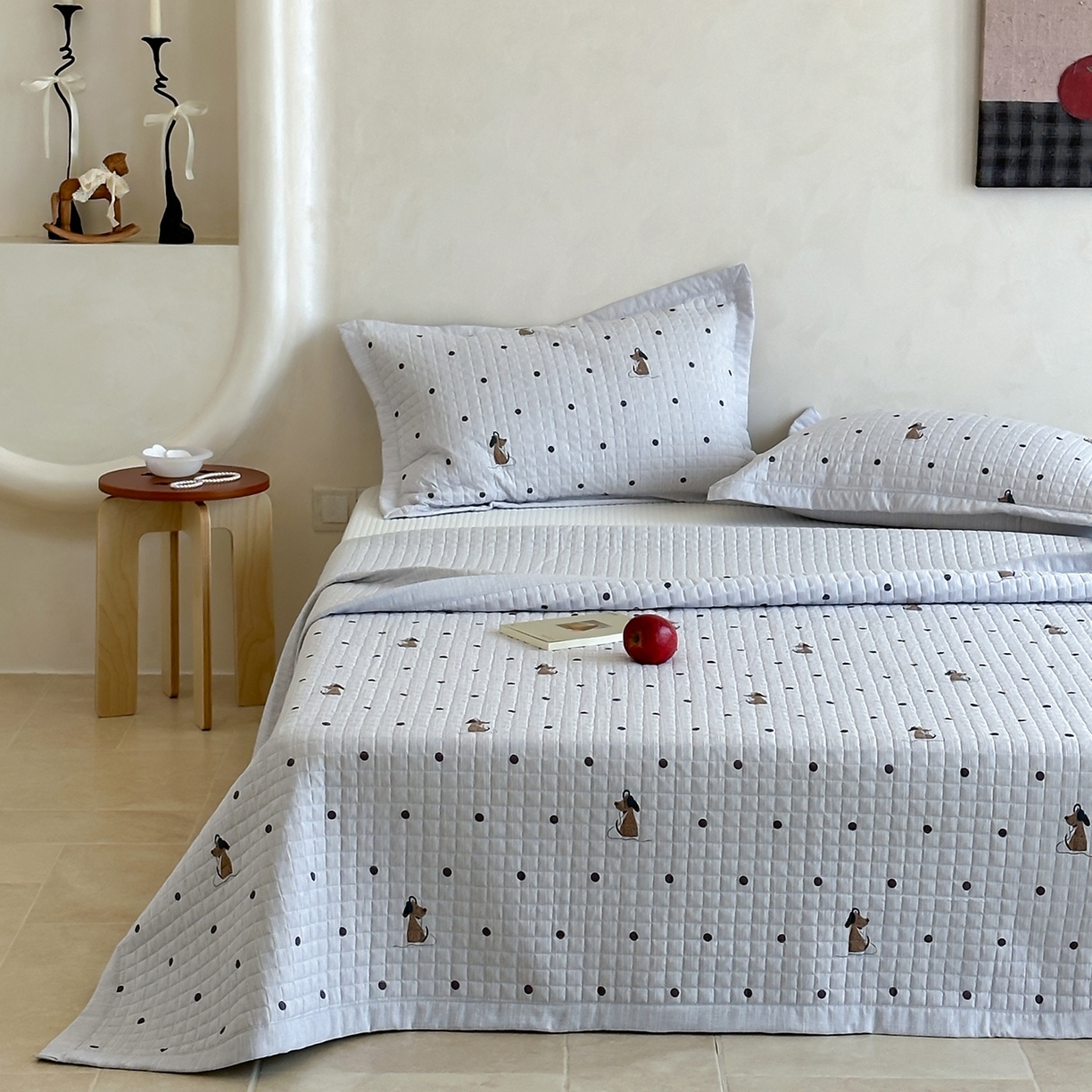 （总）床盖工厂店 2026新款提花色织麻床盖三件套