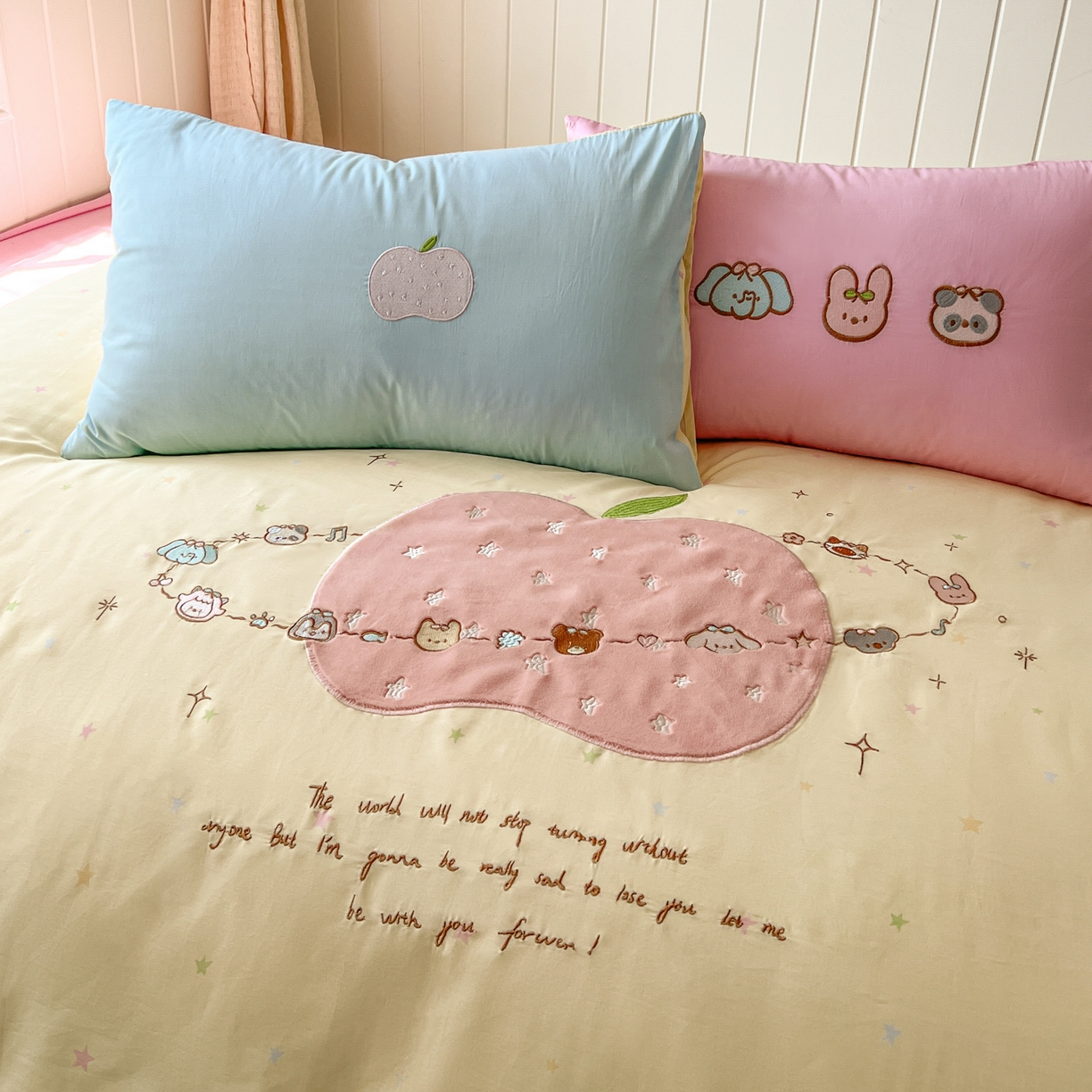 91家纺网 家纺一手货源 找家纺 （总）桃喜 2026新款全棉纯棉贴布绣四件套（会员-5元）