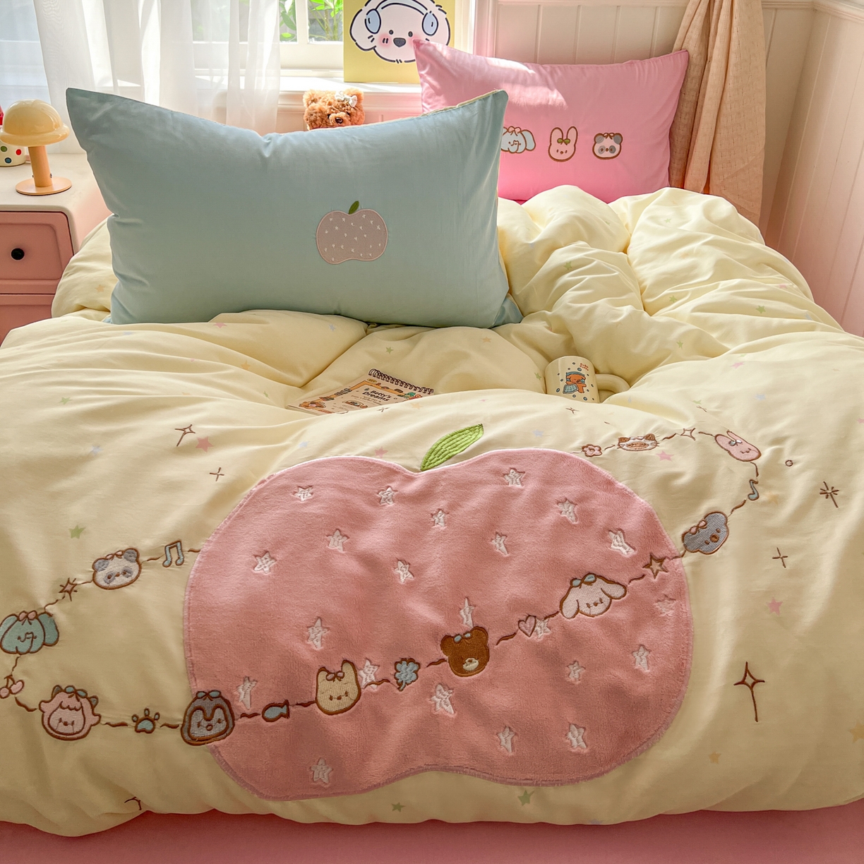 （总）桃喜 2026新款全棉纯棉贴布绣四件套（会员-5元）