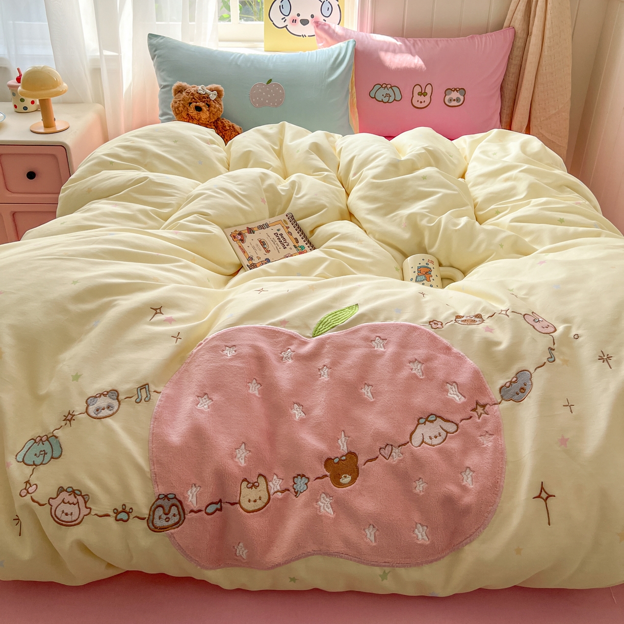 91家纺网 家纺一手货源 找家纺 （总）桃喜 2026新款全棉纯棉贴布绣四件套（会员-5元）