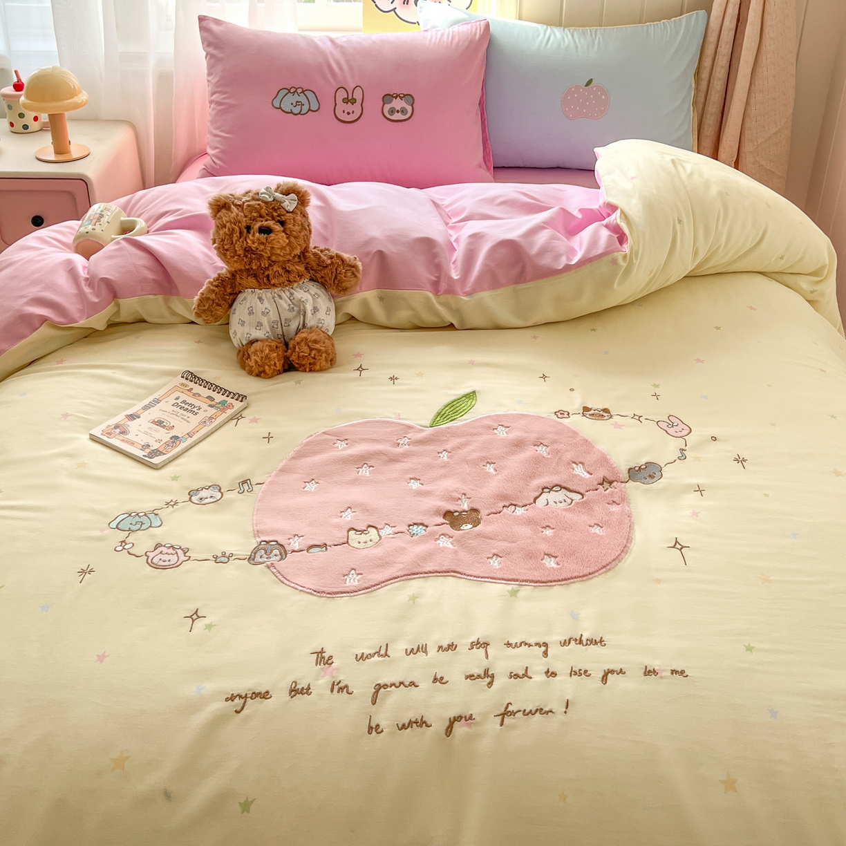 91家纺网 家纺一手货源 找家纺 （总）桃喜 2026新款全棉纯棉贴布绣四件套（会员-5元）