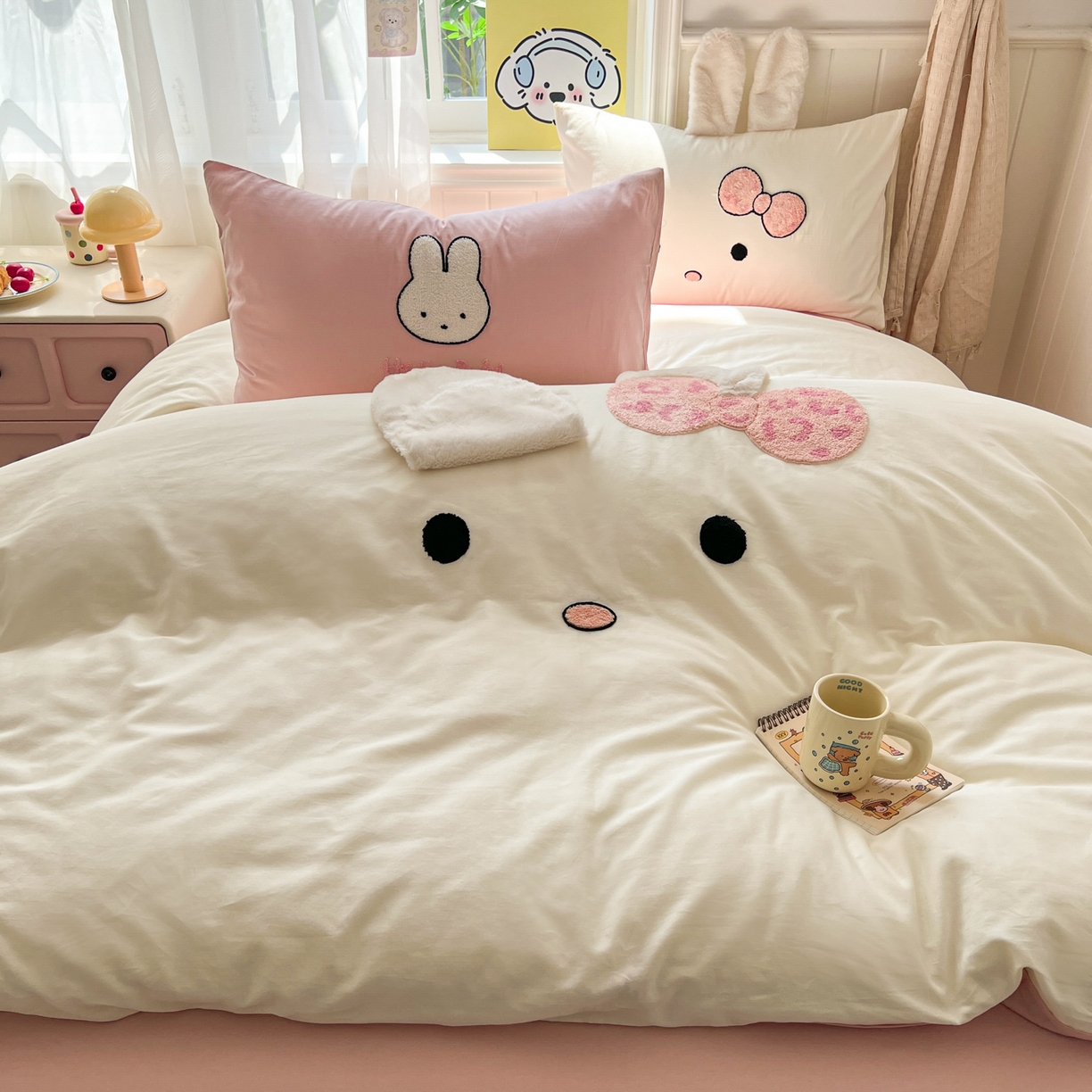 91家纺网 家纺一手货源 找家纺 （总）桃喜 2026新款全棉纯棉贴布绣四件套（会员-5元）