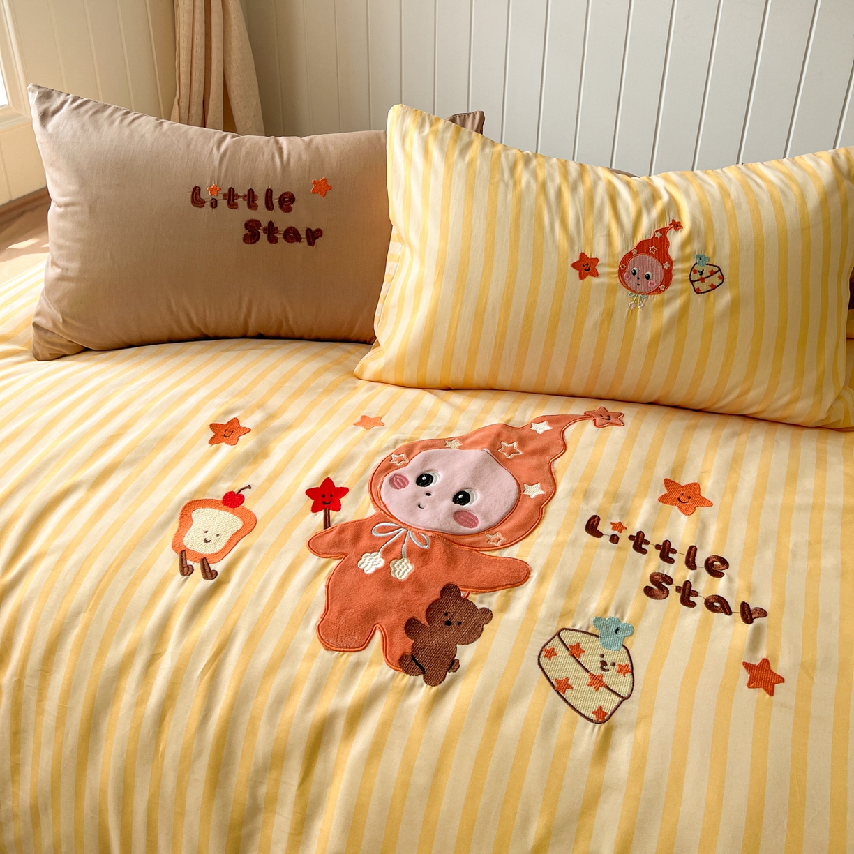 91家纺网 家纺一手货源 找家纺 桃喜 2026新款全棉纯棉贴布绣四件套（会员-5元） 帽衫宝宝（全棉）