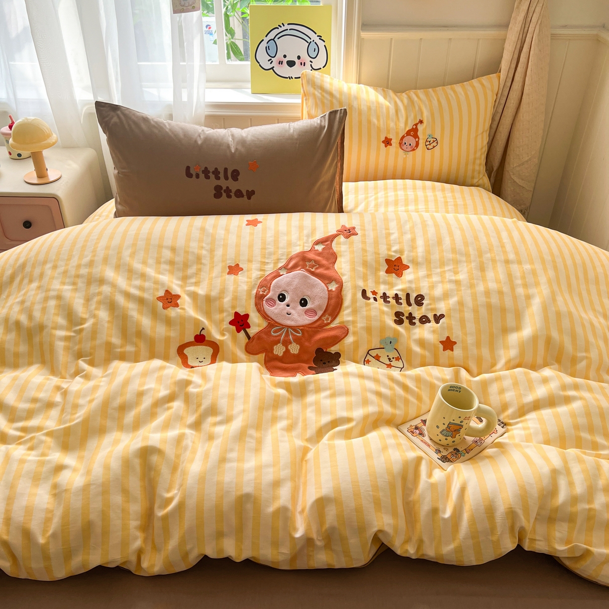 91家纺网 家纺一手货源 找家纺 桃喜 2026新款全棉纯棉贴布绣四件套（会员-5元） 帽衫宝宝（全棉）