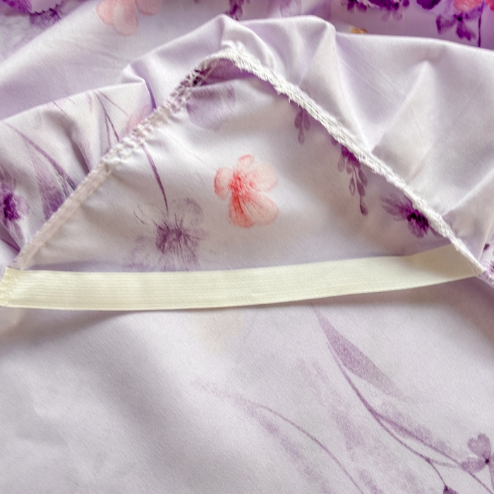 91家纺网 家纺一手货源 找家纺 莎臣豹 2026新款植物羊绒单品单件单床裙可配床裙三件套香草花田