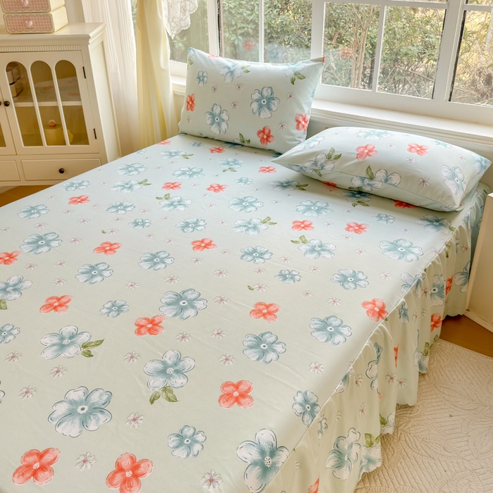 91家纺网 家纺一手货源 找家纺 莎臣豹 2026新款植物羊绒单品单件单床裙可配床裙三件套香浮花悦