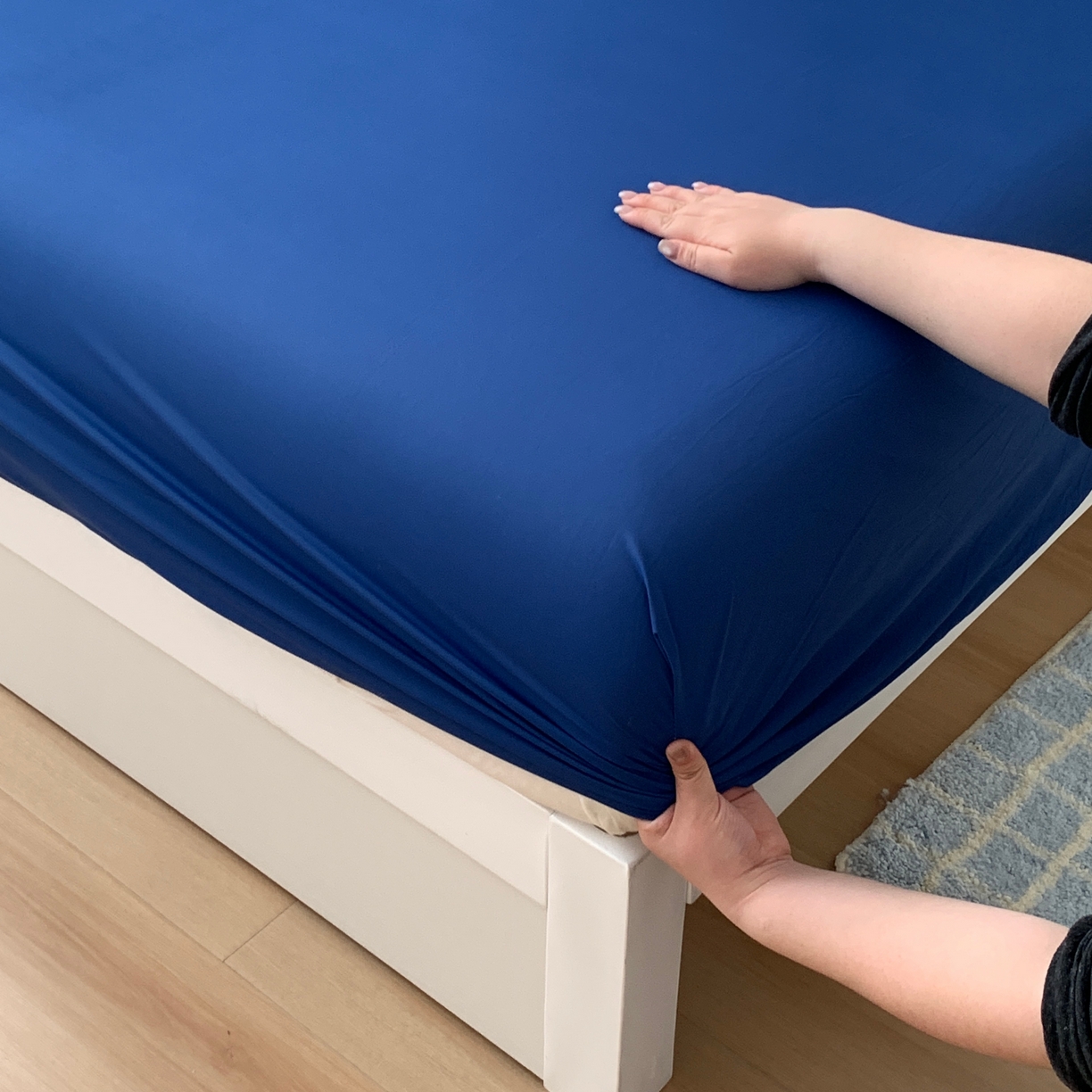 91家纺网 家纺一手货源 找家纺 （总）桃喜 2026新款2026新款纯色165gA类锦氨凉感冰皮床笠单品床笠有凉感值检测报告