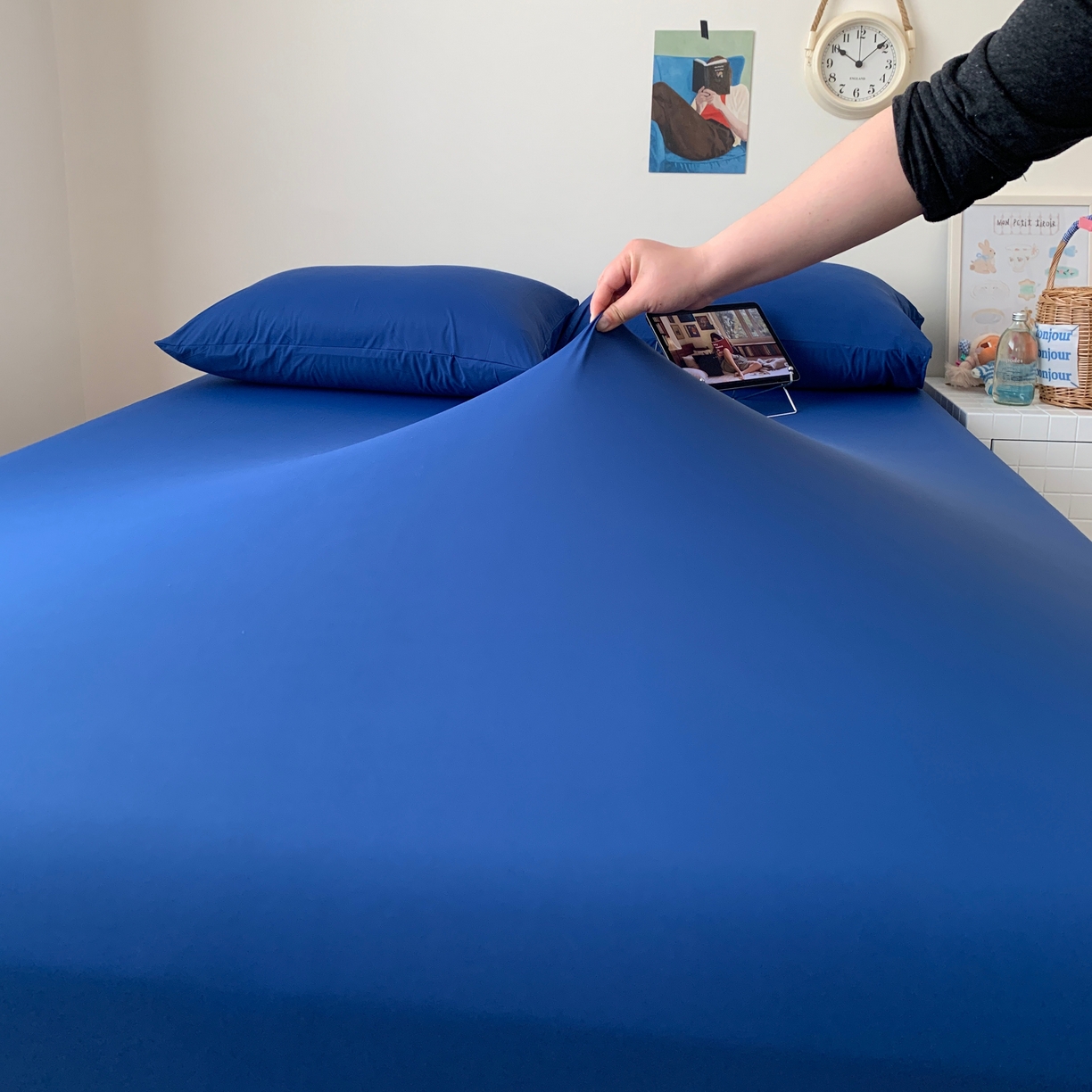 91家纺网 家纺一手货源 找家纺 （总）桃喜 2026新款2026新款纯色165gA类锦氨凉感冰皮床笠单品床笠有凉感值检测报告