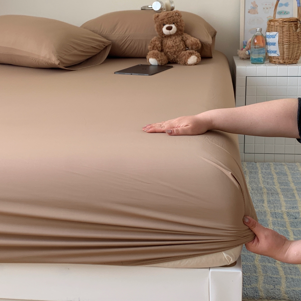 91家纺网 家纺一手货源 找家纺 （总）桃喜 2026新款2026新款纯色165gA类锦氨凉感冰皮床笠单品床笠有凉感值检测报告