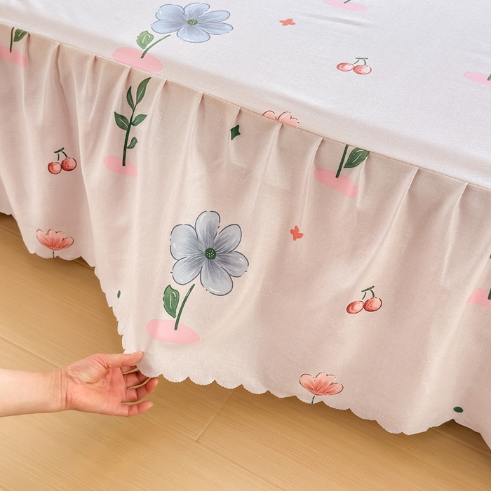 91家纺网 家纺一手货源 找家纺 莎臣豹 2026新款植物羊绒单品单件单床裙可配床裙三件套游园会