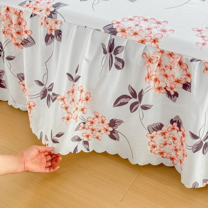 91家纺网 家纺一手货源 找家纺 莎臣豹 2026新款植物羊绒单品单件单床裙可配床裙三件套原野花束