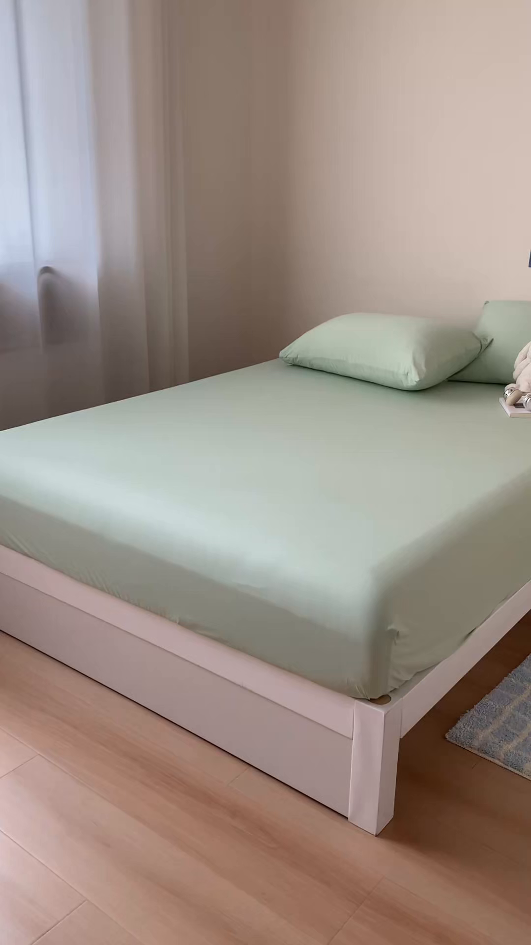 91家纺网 家纺一手货源 找家纺 桃喜 2026新款2026新款纯色165gA类锦氨凉感冰皮床笠单品床笠有凉感值检测报告 草绿