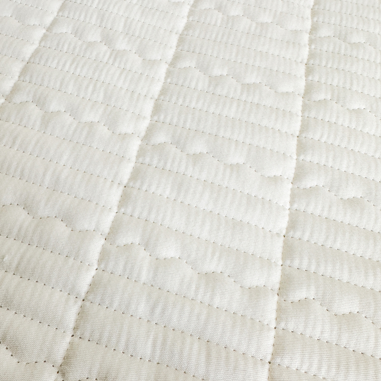 91家纺网 家纺一手货源 找家纺 幸嘉轩 2026新款双层纱花边床盖单件加厚夹棉云感皱皱纱花边款床单三件套 蓝色泡芙狗