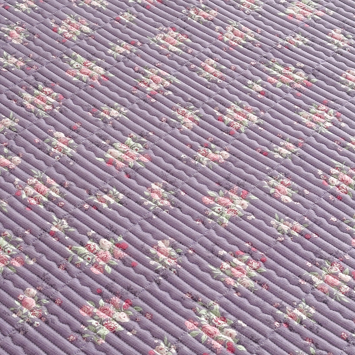 91家纺网 家纺一手货源 找家纺 幸嘉轩 2026新款双层纱花边床盖单件加厚夹棉云感皱皱纱花边款床单三件套 豆蔻年华-紫