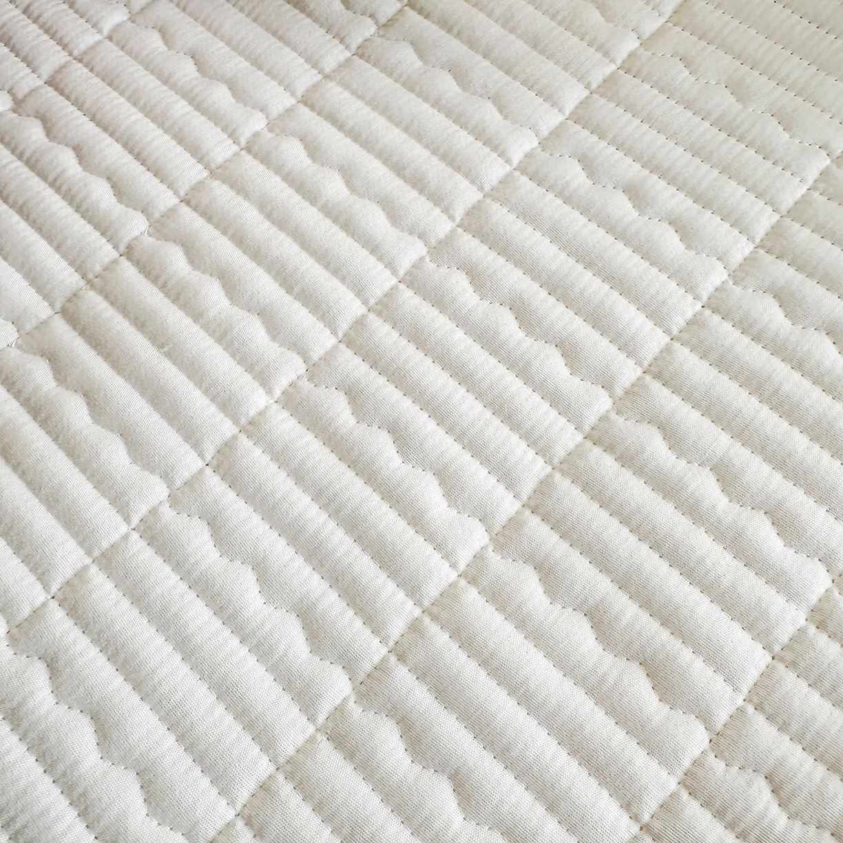 91家纺网 家纺一手货源 找家纺 幸嘉轩 2026新款双层纱花边床盖单件加厚夹棉云感皱皱纱花边款床单三件套 半岛花园