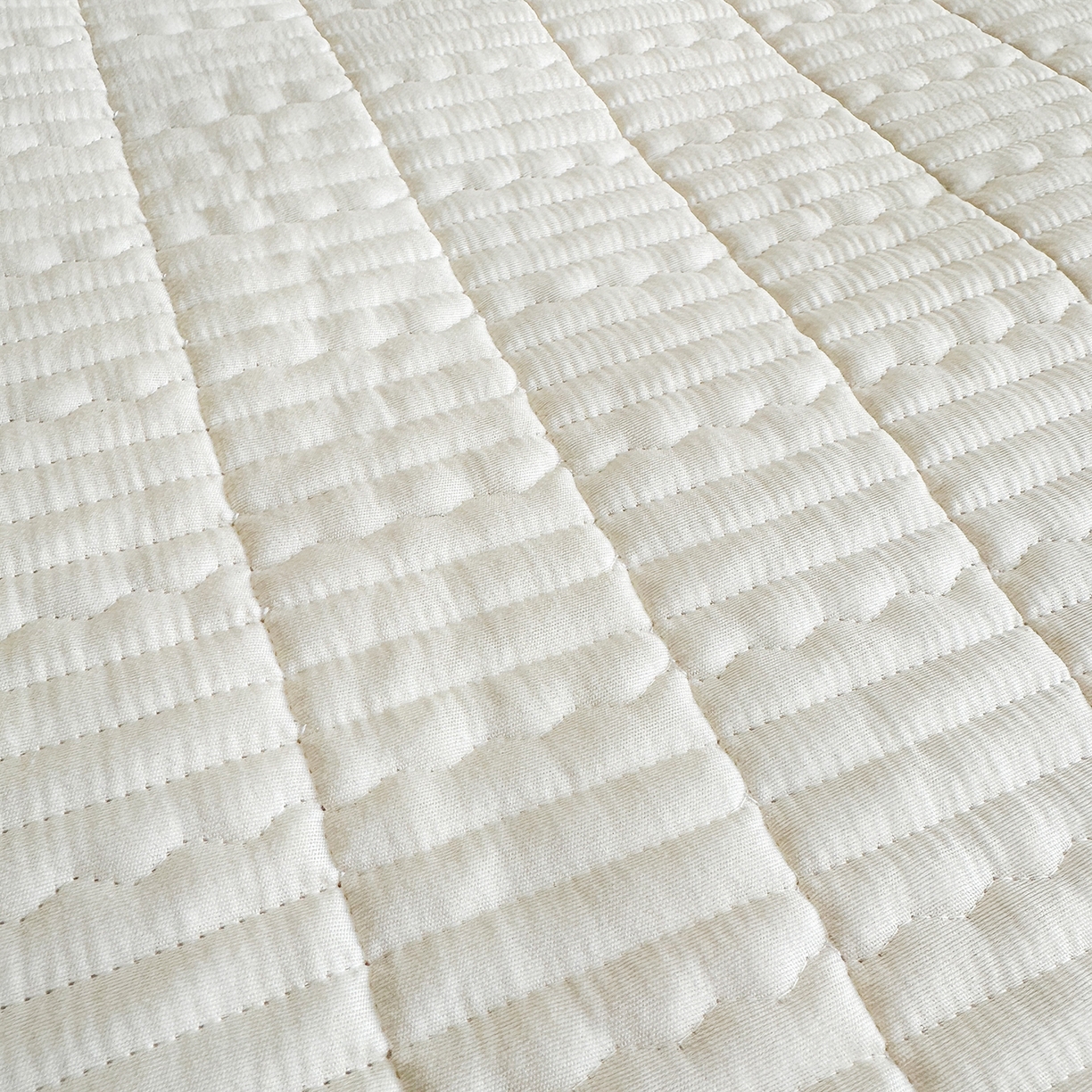 91家纺网 家纺一手货源 找家纺 幸嘉轩 2026新款双层纱花边床盖单件加厚夹棉云感皱皱纱花边款床单三件套 春华浓