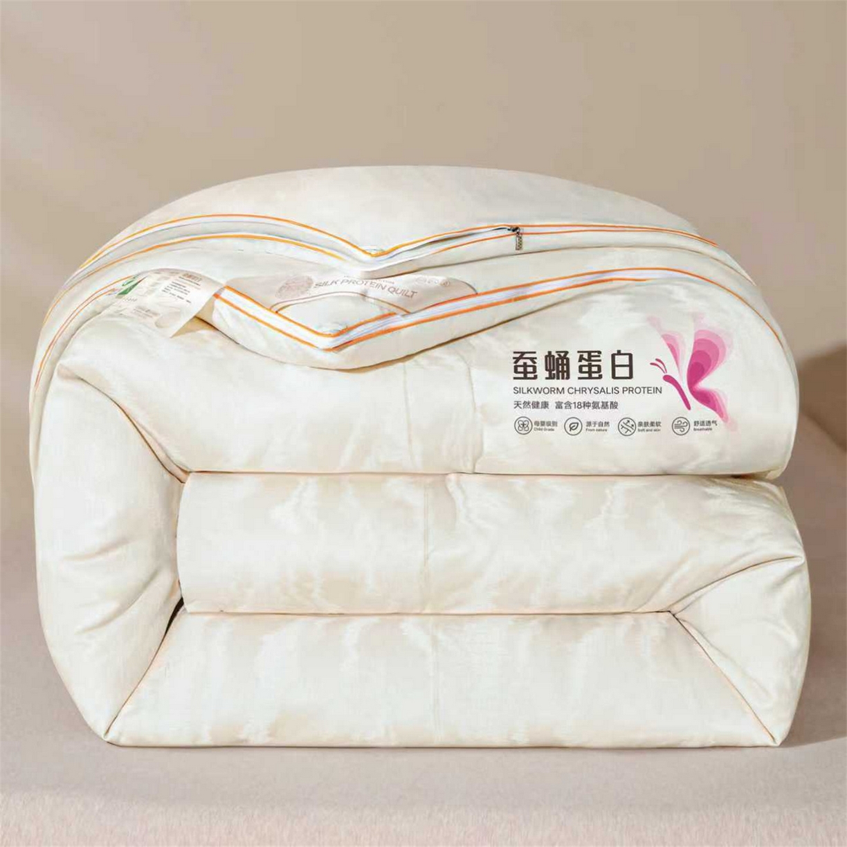 91家纺网 家纺一手货源 找家纺 （总）小禹仔家纺 2026新款全棉提花蚕蛹蛋白子母被-山水系列