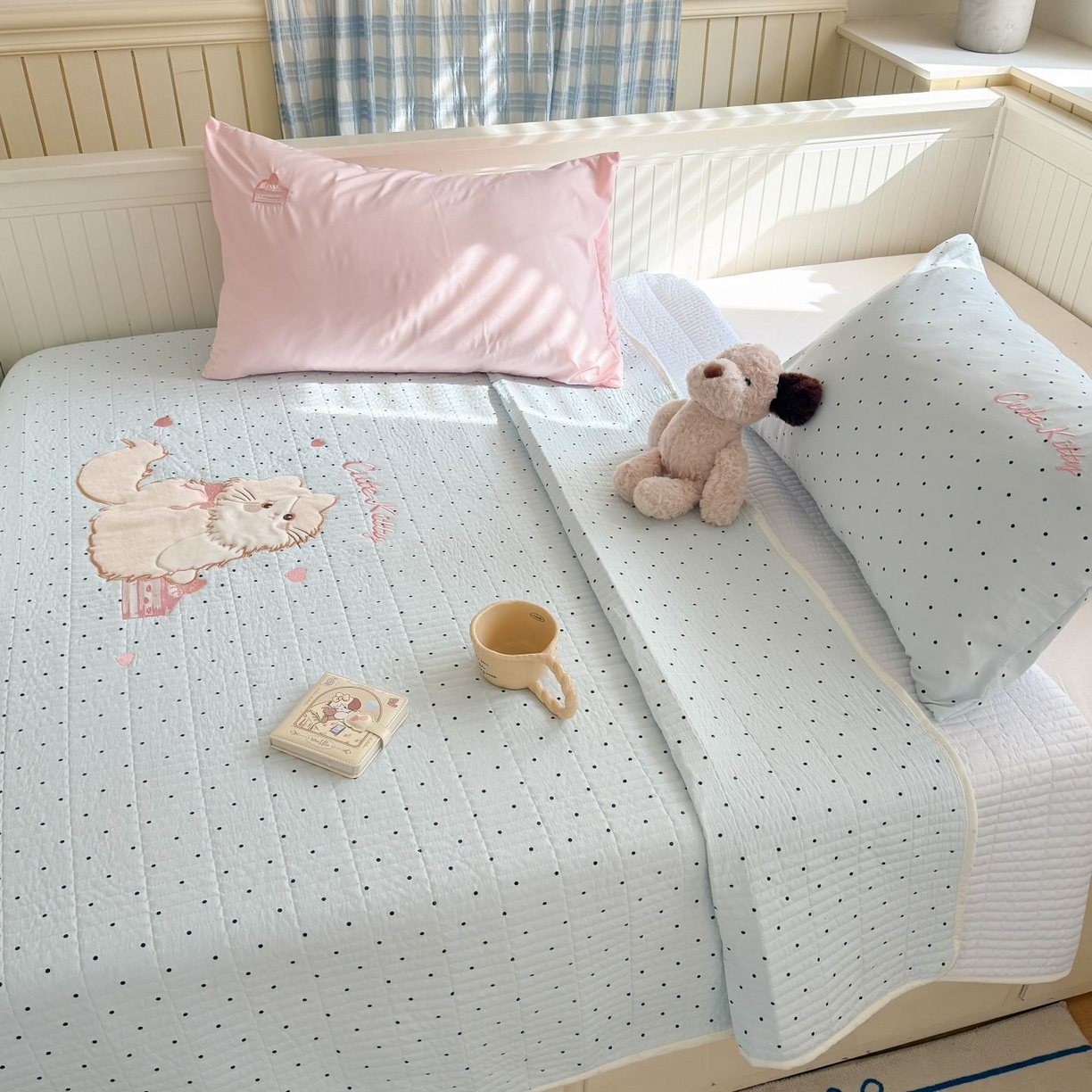 91家纺网 家纺一手货源 找家纺 （总）吾欢心 2026新款贴布绣水洗棉床盖款夏被四件套 夏凉被空调被