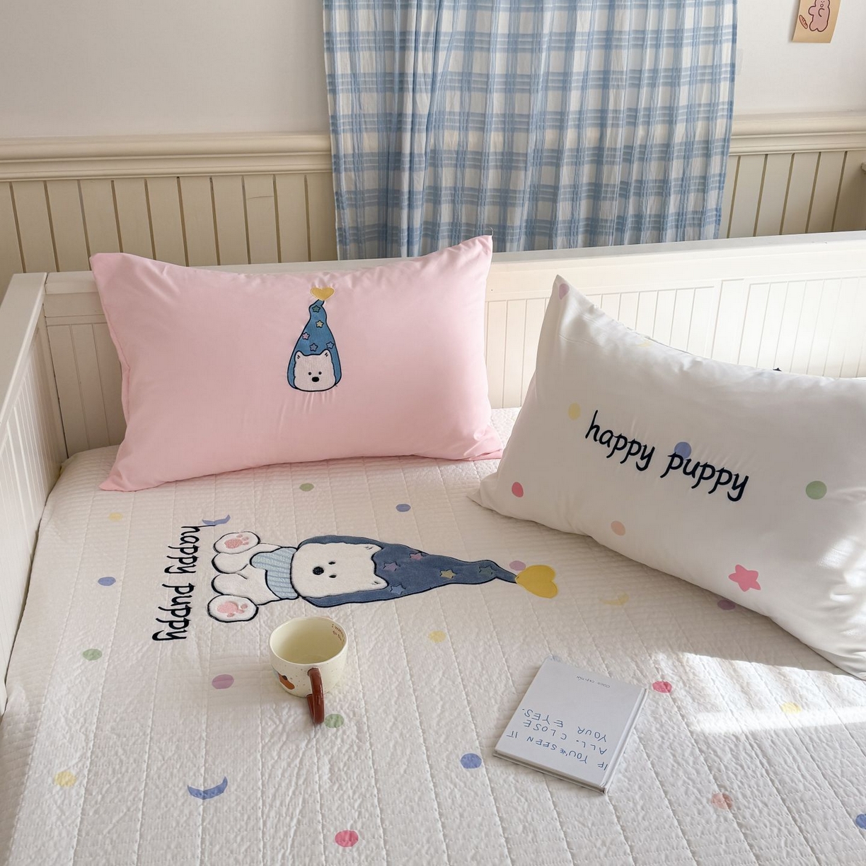 91家纺网 家纺一手货源 找家纺 吾欢心 2026新款贴布绣水洗棉床盖款夏被四件套 夏凉被空调被 开心露比