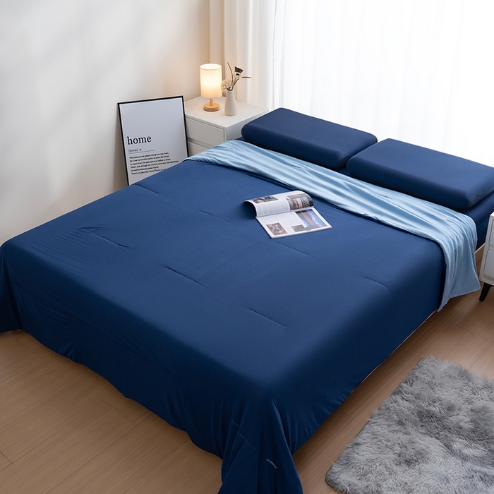 91家纺网 家纺一手货源 找家纺 天之爱 2026新款星球同款夏季双感深睡被夏被夏凉被控温被 深睡蓝