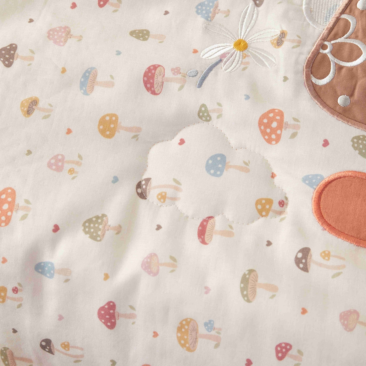 91家纺网 家纺一手货源 找家纺 荷马之梦 2026新款全棉纯棉双层纱印花贴布绣卡通山茶蚕丝儿童夏被-轻芯系列 花花小兔