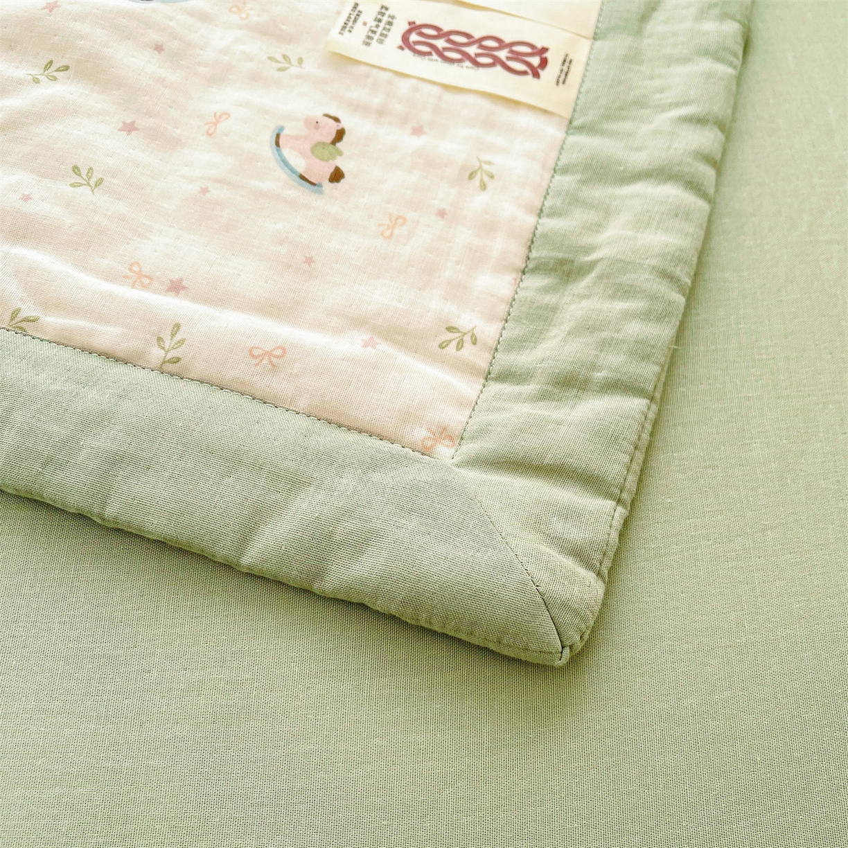 91家纺网 家纺一手货源 找家纺 梵蒂莎 2026新款全棉双层纱夏被四件套100%棉花夏凉被里外纯棉被子被芯（需要买家秀，加微信） 宝妮乐园-米