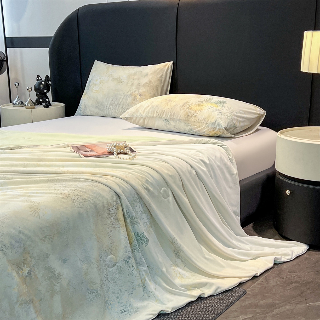 91家纺网 家纺一手货源 找家纺 小禹仔家纺 2026新款氨纶凉感印花夏被 半山花