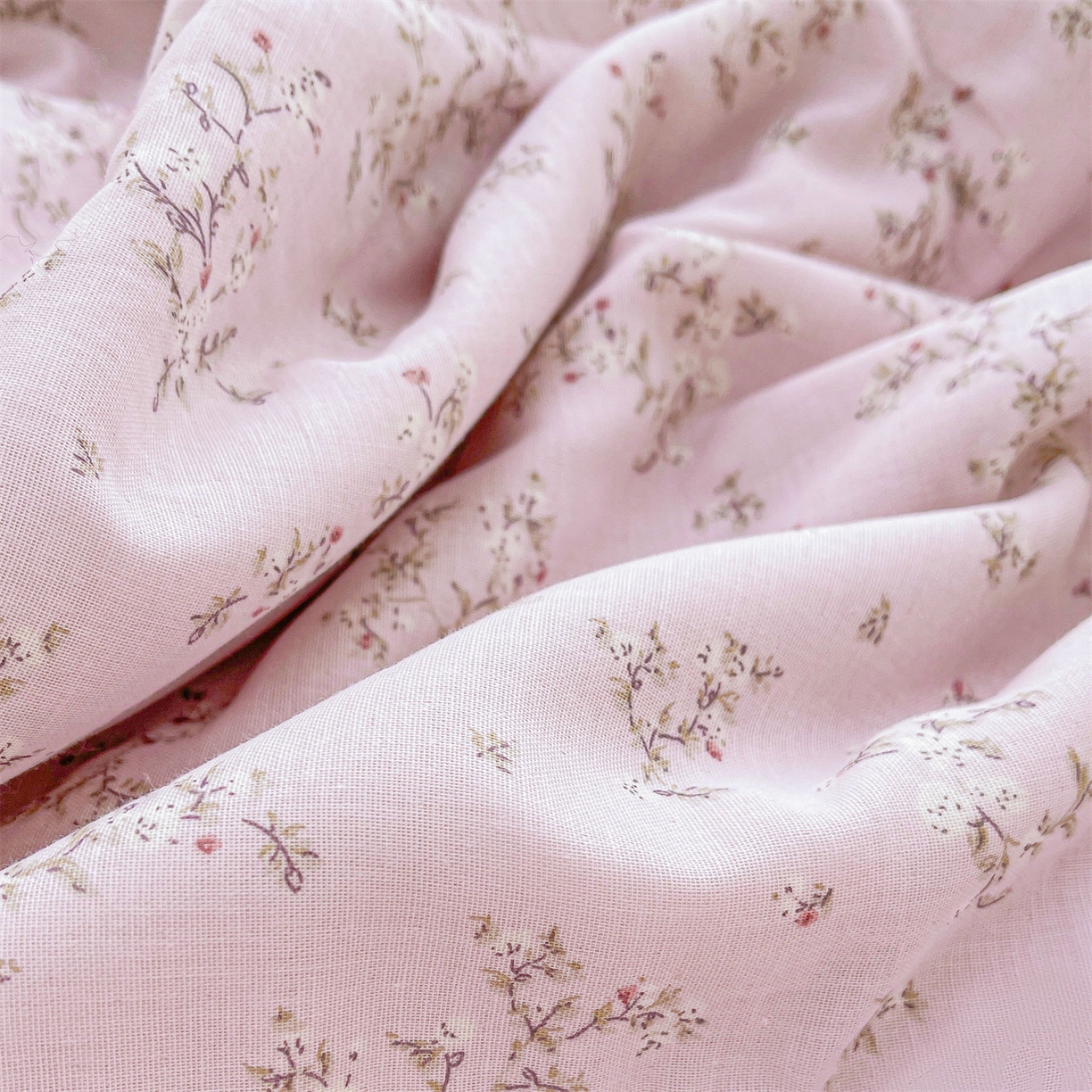 91家纺网 家纺一手货源 找家纺 梵蒂莎 2026新款全棉双层纱夏被四件套100%棉花夏凉被里外纯棉被子被芯（需要买家秀，加微信） 粉枝蔓