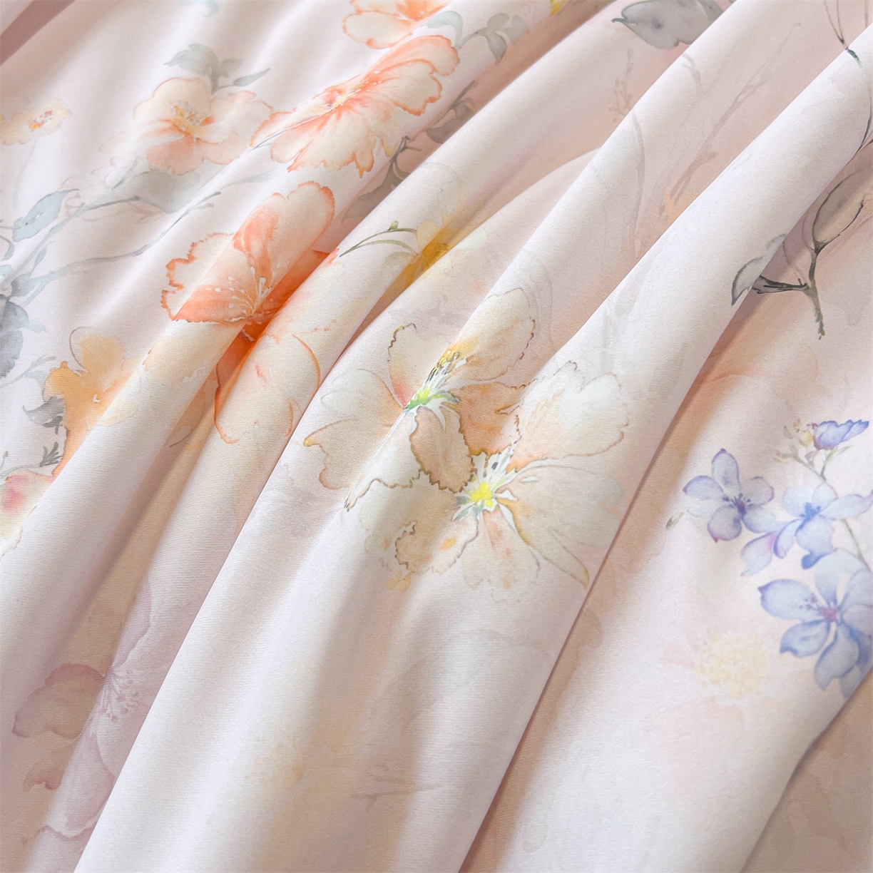 91家纺网 家纺一手货源 找家纺 小禹仔家纺 2026新款氨纶凉感印花夏被 风荷举