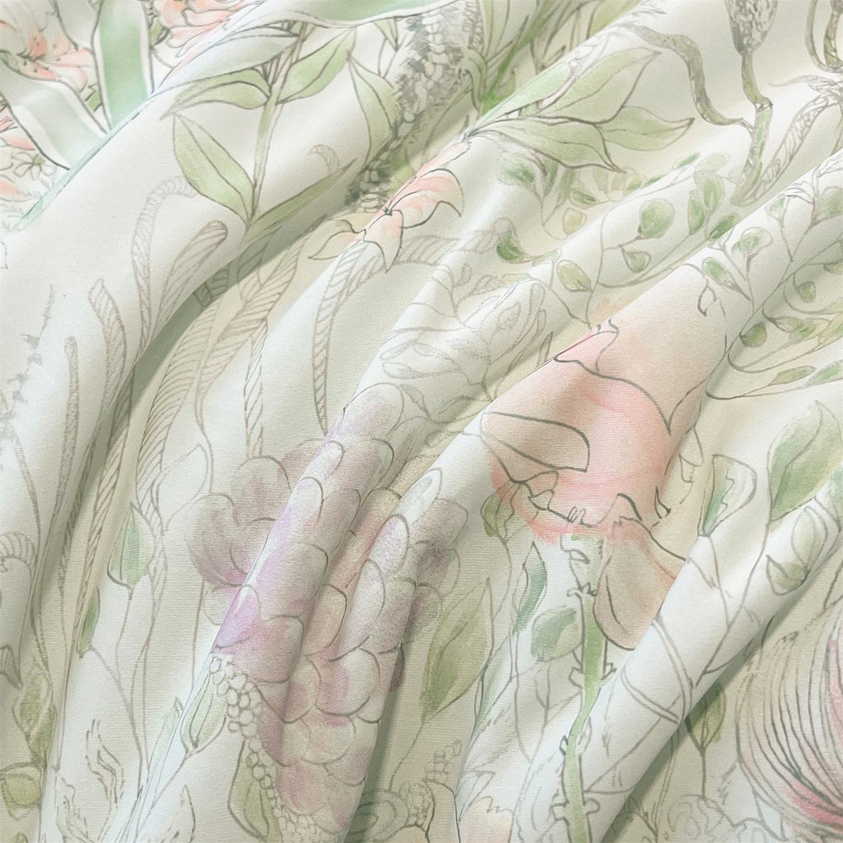 91家纺网 家纺一手货源 找家纺 小禹仔家纺 2026新款氨纶凉感印花夏被 花陌语