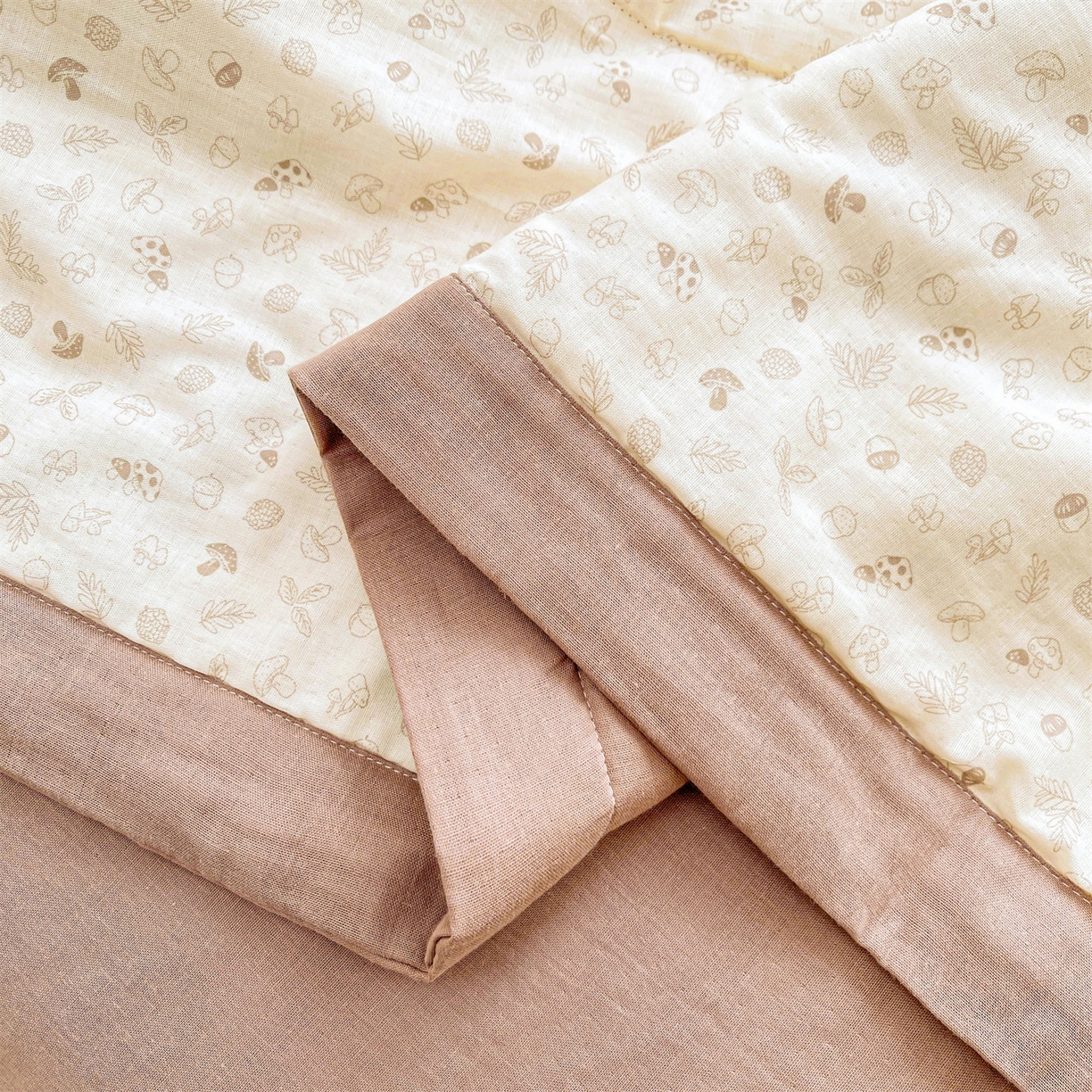 91家纺网 家纺一手货源 找家纺 梵蒂莎 2026新款全棉双层纱夏被四件套100%棉花夏凉被里外纯棉被子被芯（需要买家秀，加微信） 午后榛果