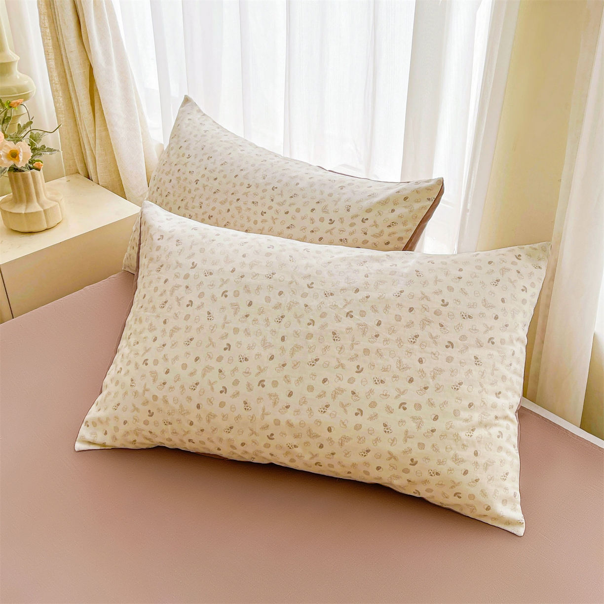 91家纺网 家纺一手货源 找家纺 梵蒂莎 2026新款全棉双层纱夏被四件套100%棉花夏凉被里外纯棉被子被芯（需要买家秀，加微信） 午后榛果