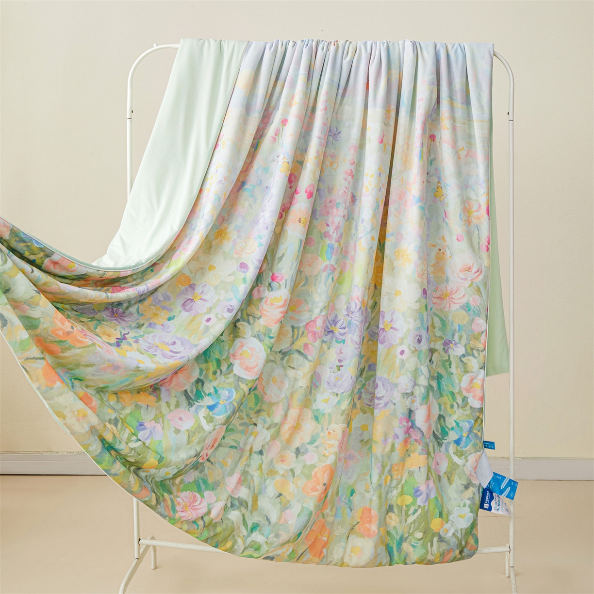 91家纺网 家纺一手货源 找家纺 小禹仔家纺 2026新款氨纶凉感印花夏被 曼莎