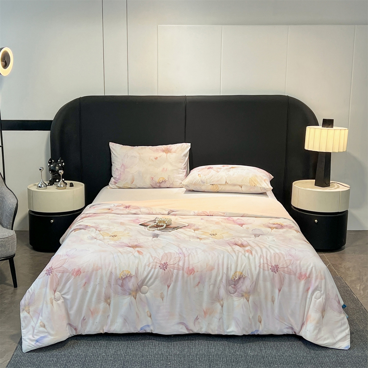 91家纺网 家纺一手货源 找家纺 小禹仔家纺 2026新款氨纶凉感印花夏被 木绵芙