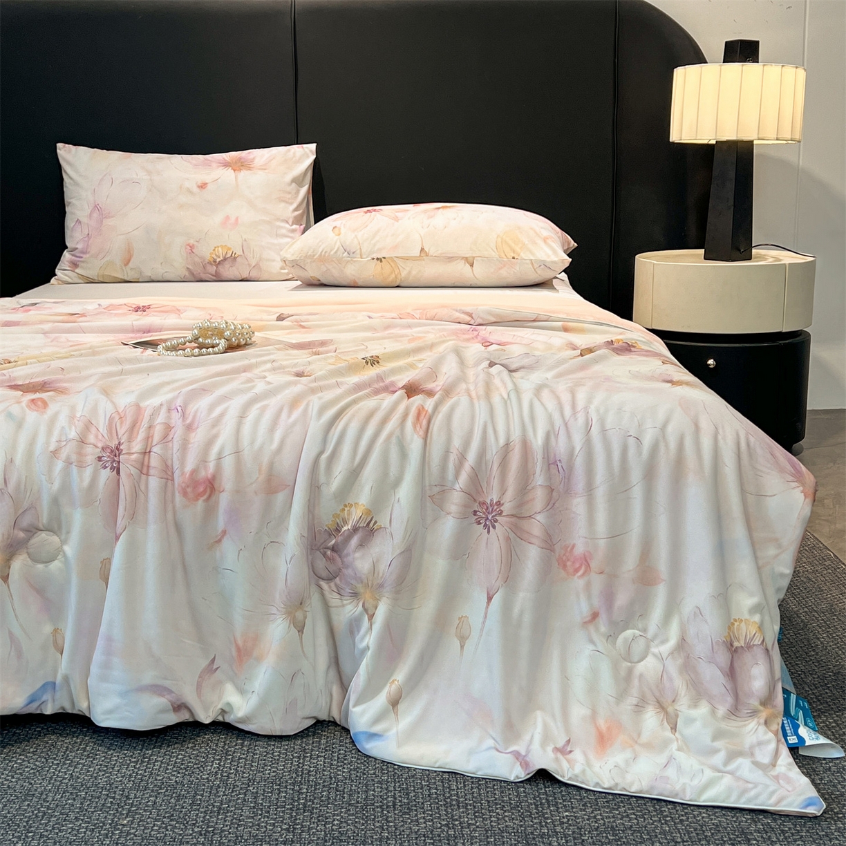 91家纺网 家纺一手货源 找家纺 小禹仔家纺 2026新款氨纶凉感印花夏被 木绵芙