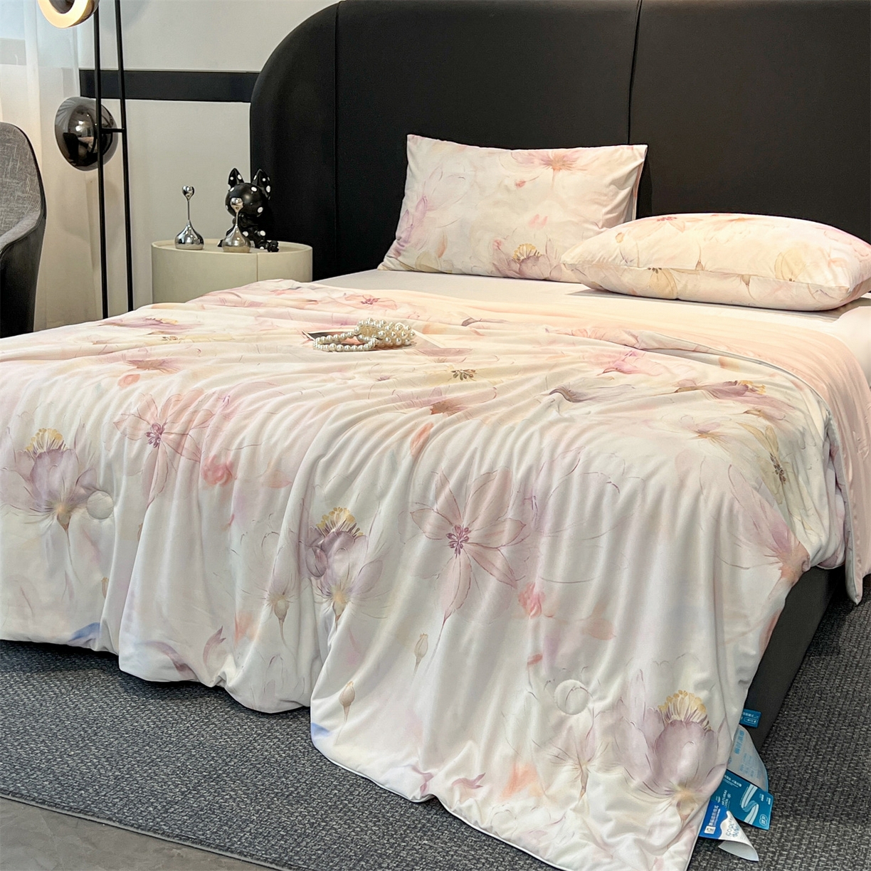 91家纺网 家纺一手货源 找家纺 小禹仔家纺 2026新款氨纶凉感印花夏被 木绵芙