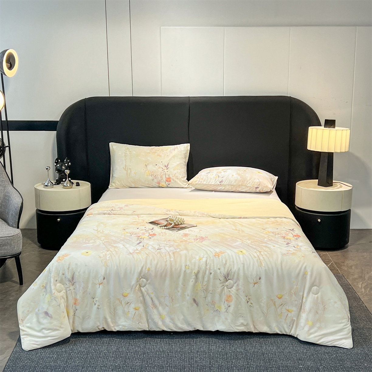 91家纺网 家纺一手货源 找家纺 小禹仔家纺 2026新款氨纶凉感印花夏被 沐野