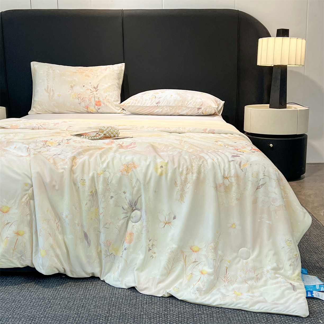 91家纺网 家纺一手货源 找家纺 小禹仔家纺 2026新款氨纶凉感印花夏被 沐野