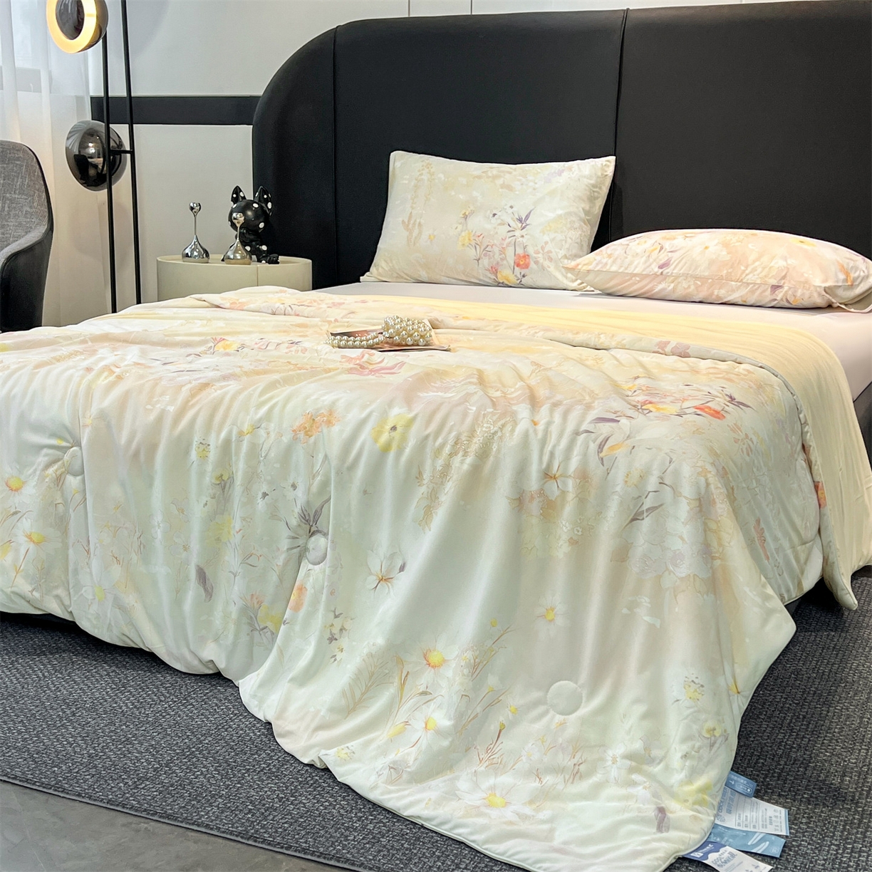 91家纺网 家纺一手货源 找家纺 小禹仔家纺 2026新款氨纶凉感印花夏被 沐野