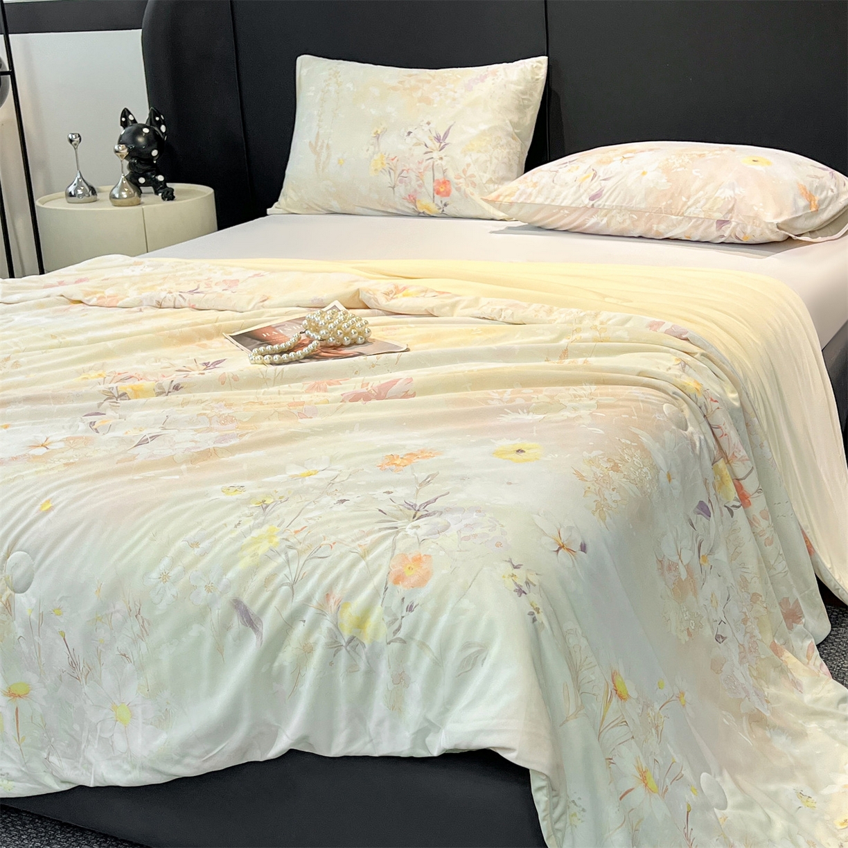 91家纺网 家纺一手货源 找家纺 小禹仔家纺 2026新款氨纶凉感印花夏被 沐野